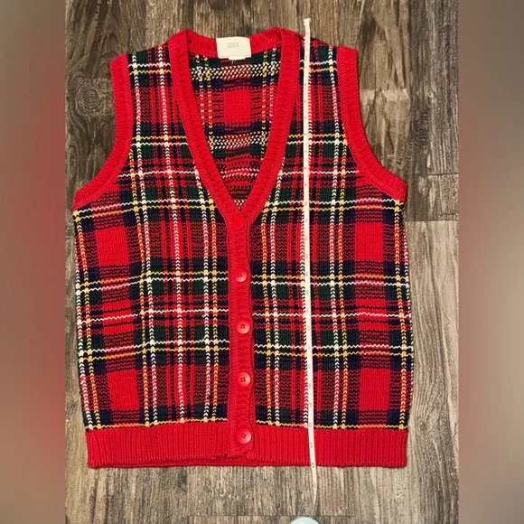 Vintage Northern Reflections Plaid Button Front Knit Sweater - Picture 7 of 8